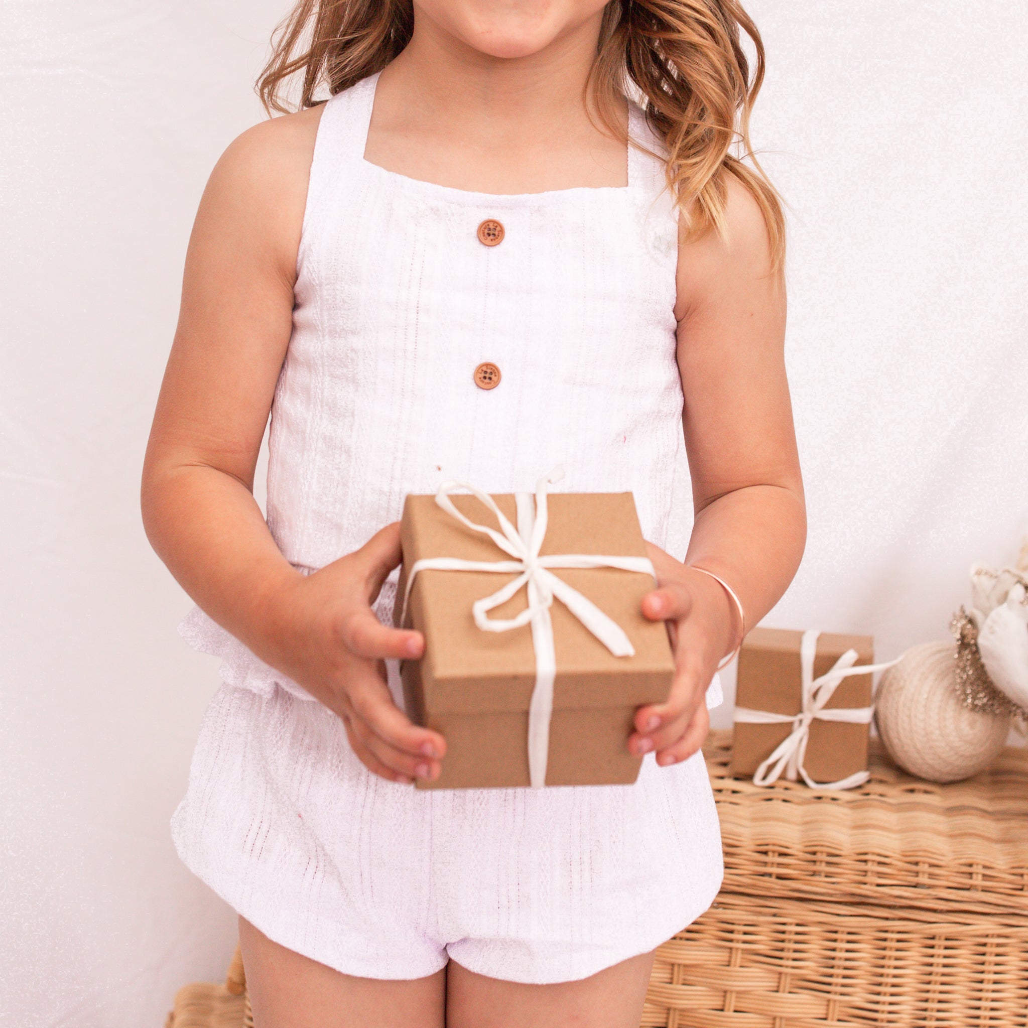 Coco Button Top - White Noella