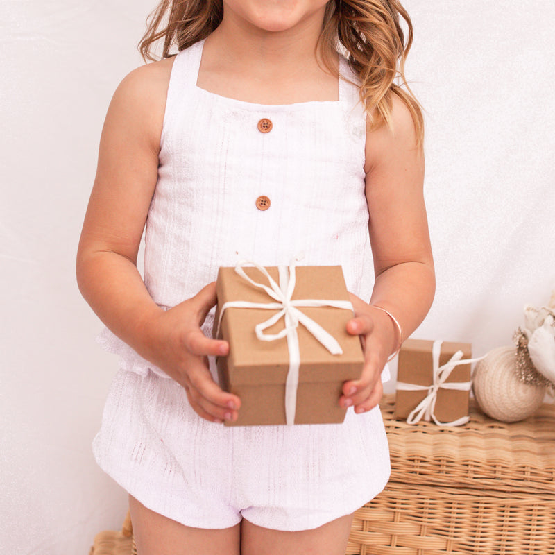 Coco Button Top - White Noella