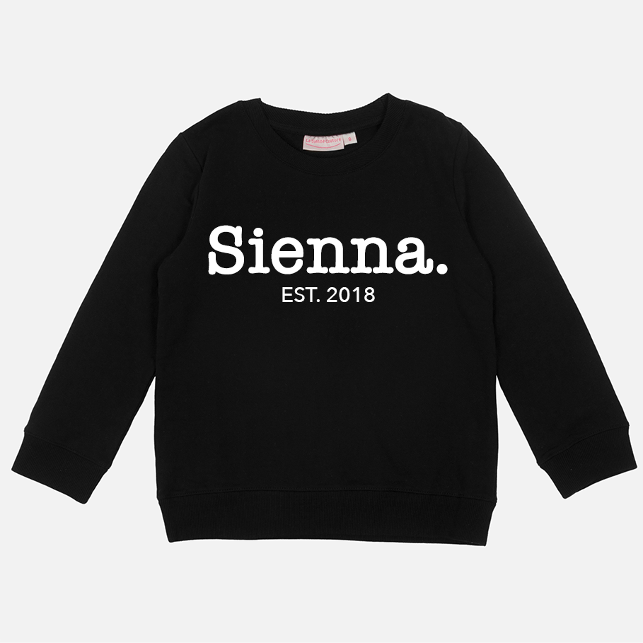Personalised Mummy Crew Neck - Black