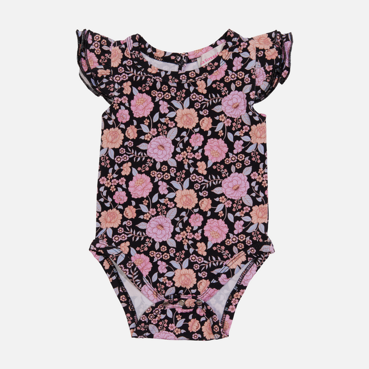 Floral Short Sleeve Flutter - Alayna