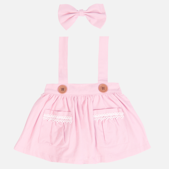 Suspender Skirt - Baby Pink