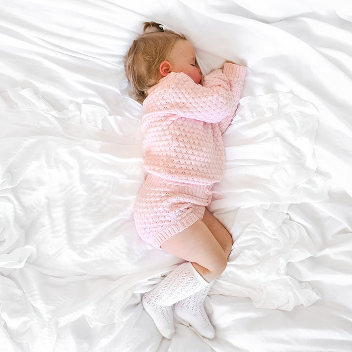 baby pink bubble knitted bloomers