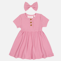 Cozy Basic SS Dress - Berry