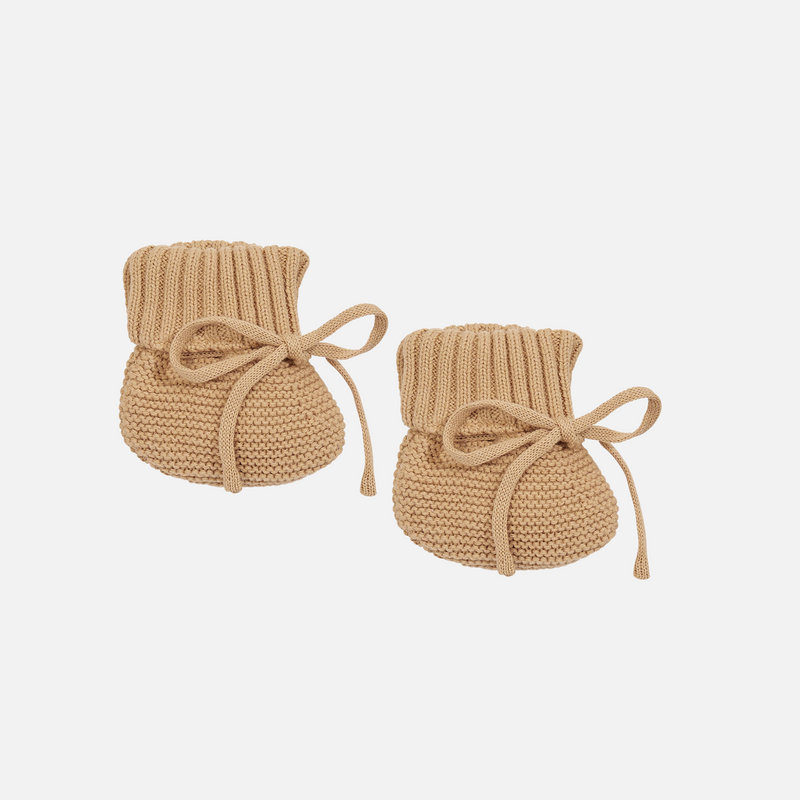 Knitted Booties - Cinnamon