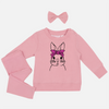 Easter Personalised Crew Neck - Bunny W/ Bow - Pink