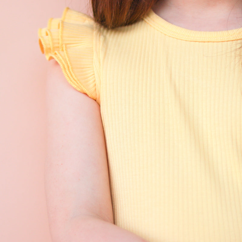 Cozy Short Sleeve Flutter - Buttercup