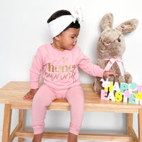 Easter Personalised Crew Neck - Honey Bunny - Pink