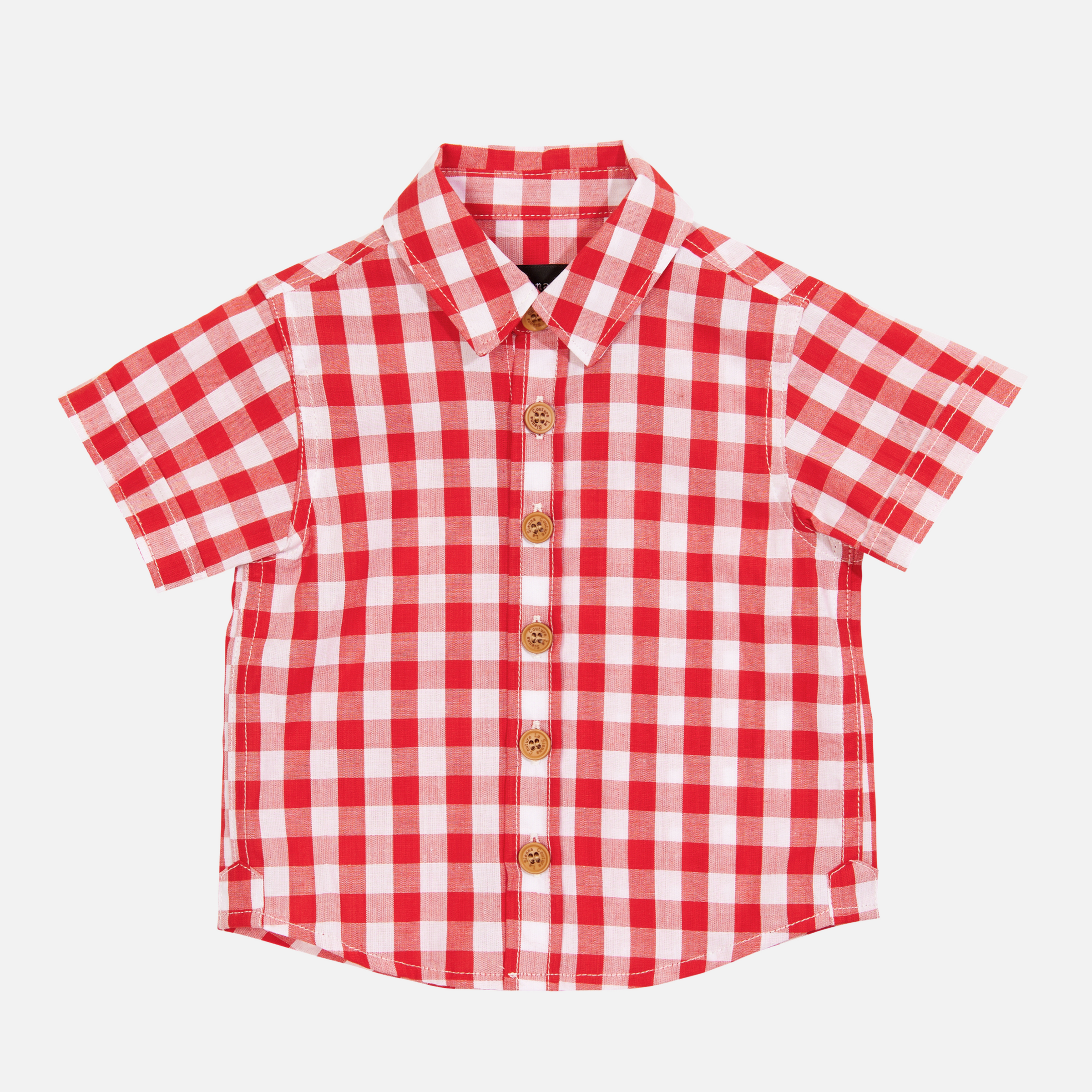 Button Up Shirt - Red Gingham