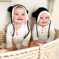 Fur Bear Beanie - Navy