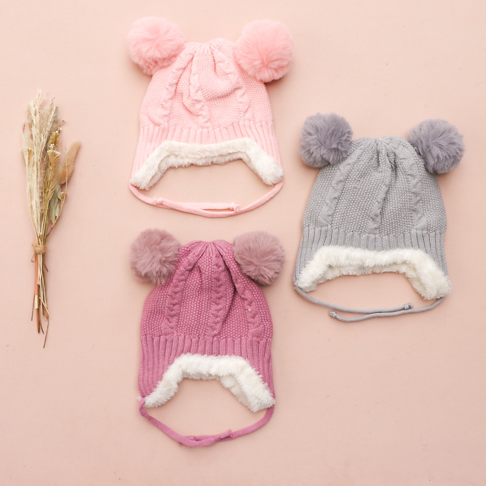 Fur Bear Beanie - Grey