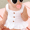 Coco Button Top - White Noella