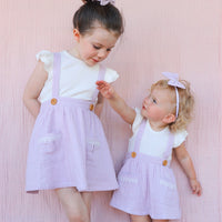 Muslin Suspender Skirt - Viola
