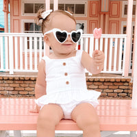 Coco Button Top - White Noella