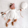 Muslin Ruffle Dress - Coconut