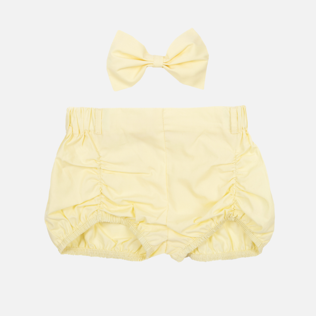 Shorts & Bow - Lemon Drop
