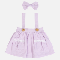Suspender Skirt - Lilac Snow