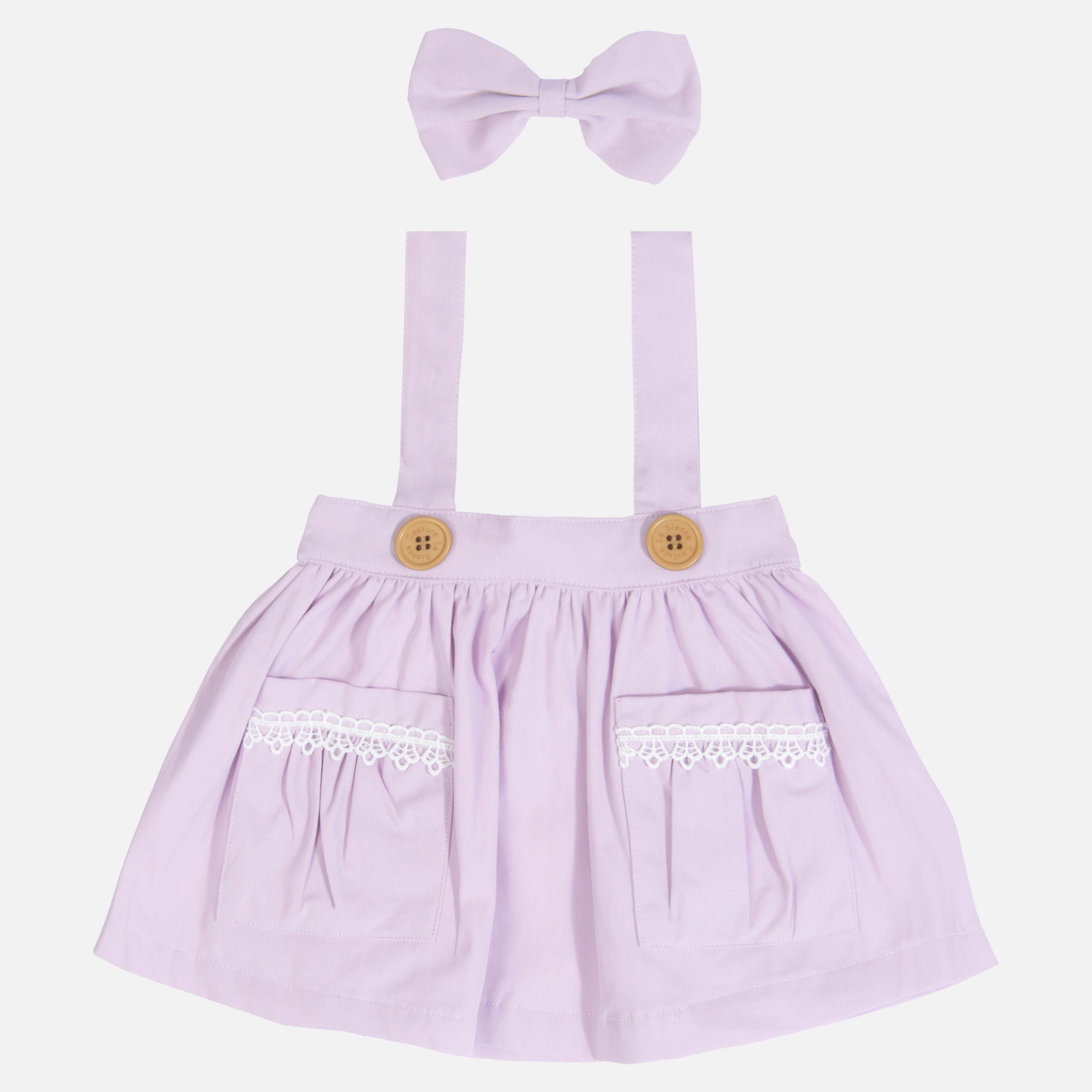 Suspender Skirt - Lilac Snow