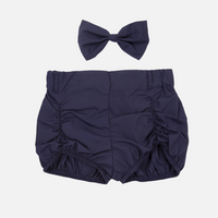 Shorts & Bow - Navy