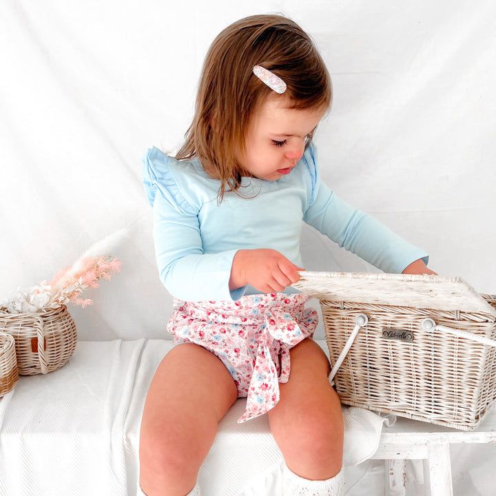 Long Sleeve Flutter - Baby Blue