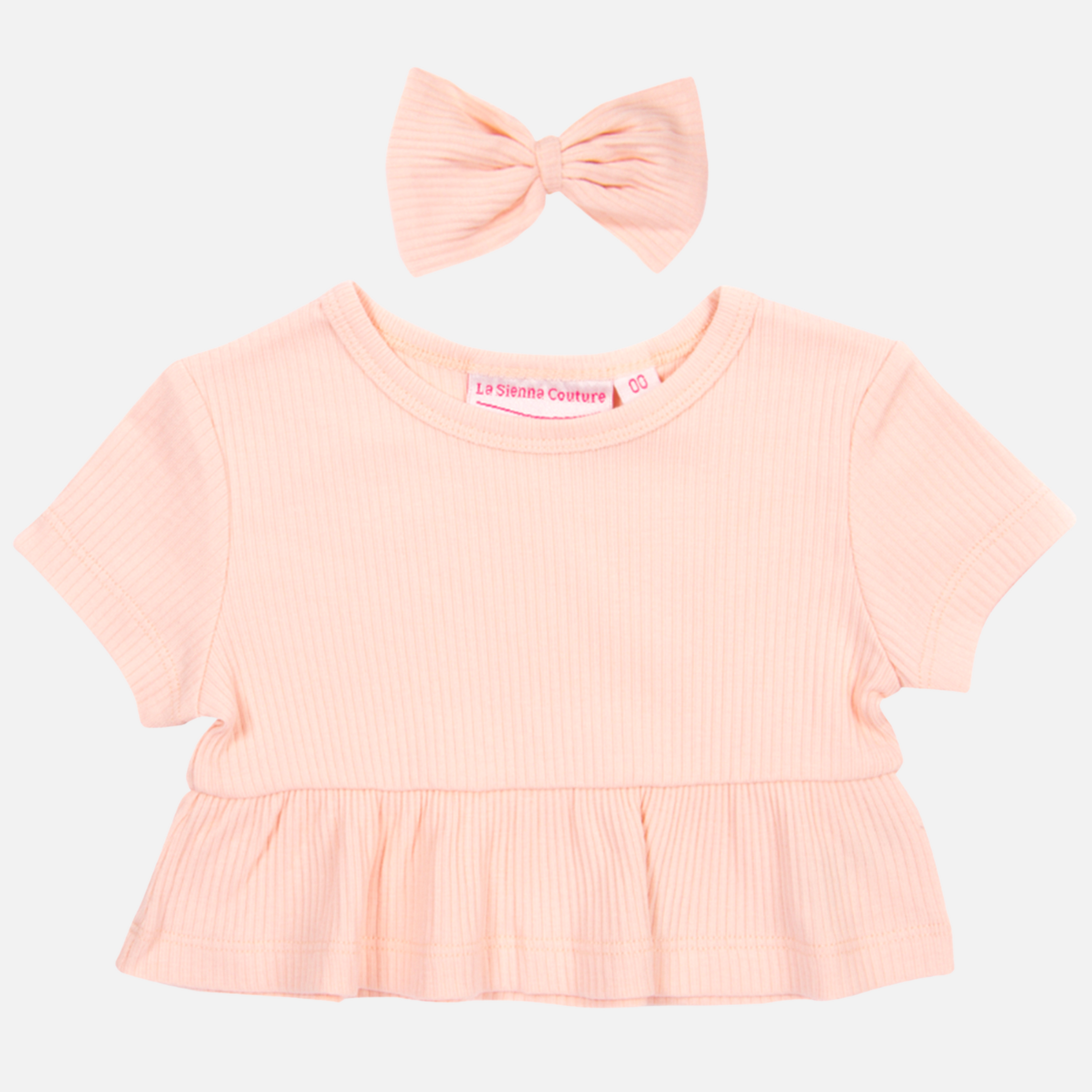 Cozy Ruffle Top - Peach Dust