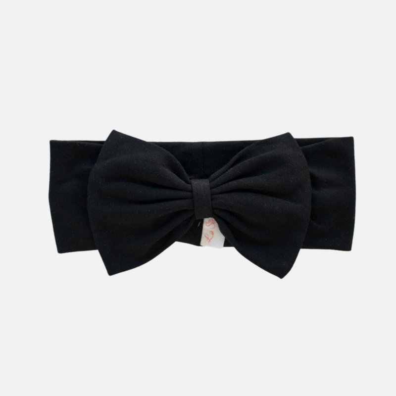 Stretchy Bow Headband - Black