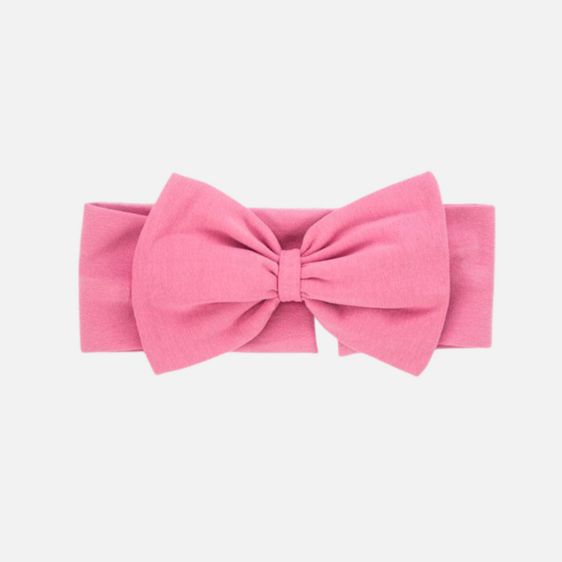 Stretchy Bow Headband - Dusty Rose