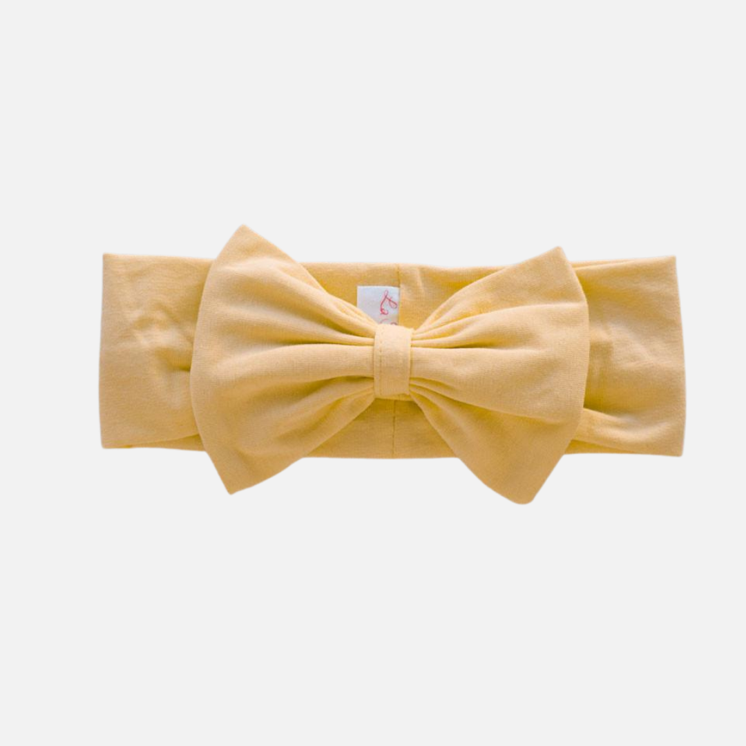 Stretchy Bow Headband - Mango