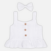 Coco Button Top - White Noella