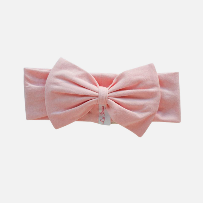Stretchy Bow Headband - Peach