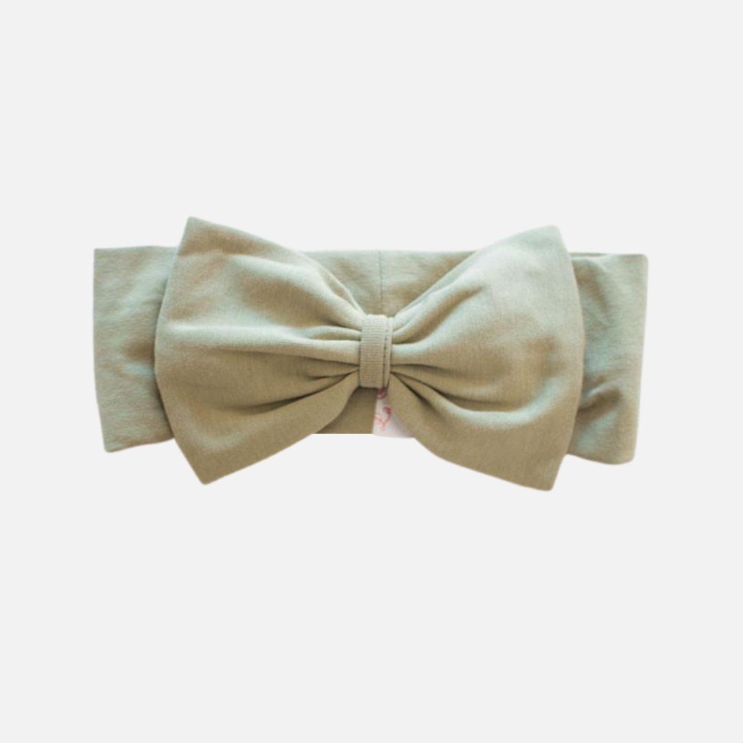 Stretchy Bow Headband - Olive