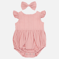 Noella Bubble Romper - Dusty Pink