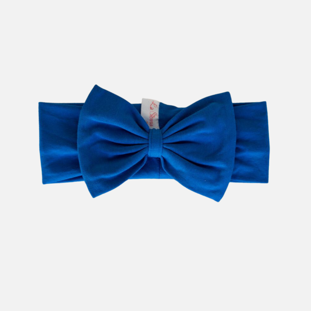 Stretchy Bow Headband - Royal Blue