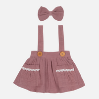Muslin Suspender Skirt - Rose Taupe