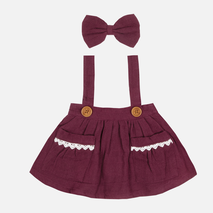 Muslin Suspender Skirt - Port