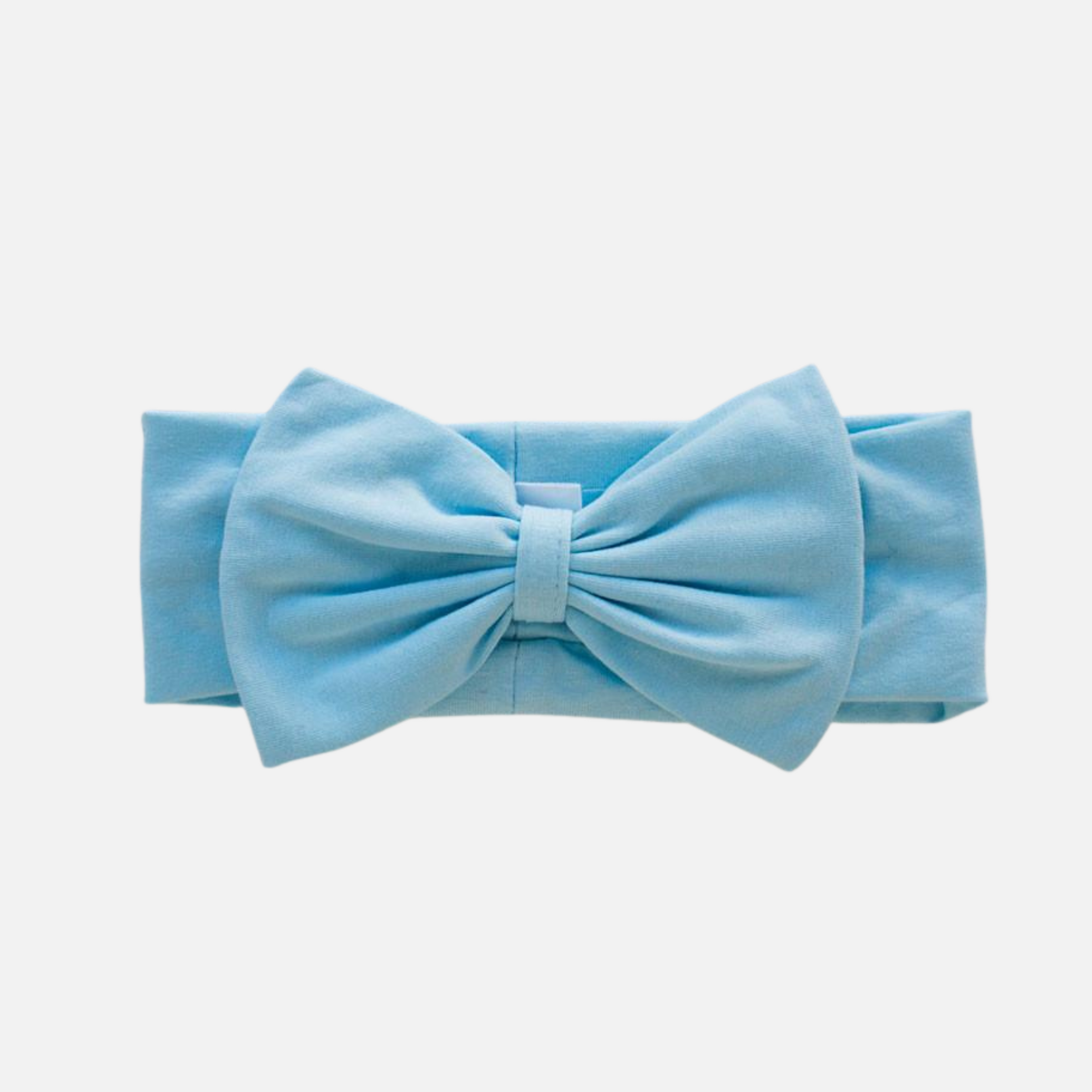 Stretchy Bow Headband - Baby Blue