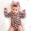Leopard Knitted Romper - Rosewood