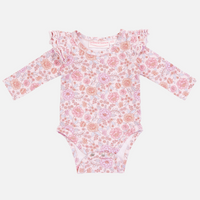 Floral Long Sleeve Flutter - Junie