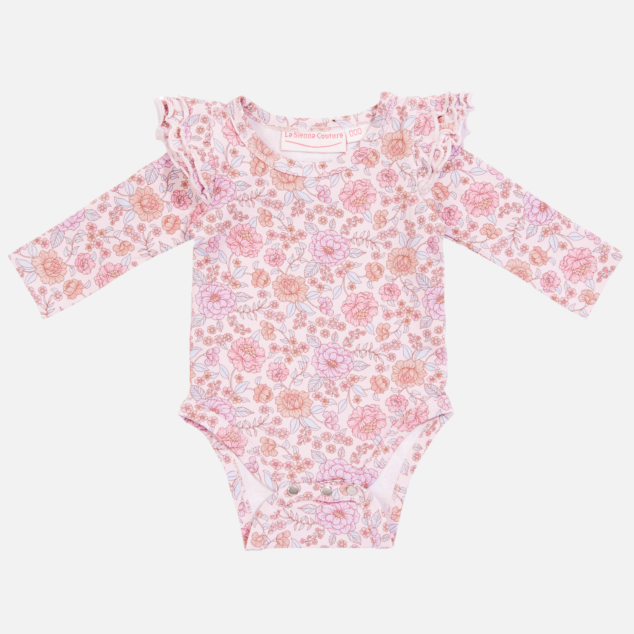 Floral Long Sleeve Flutter - Junie